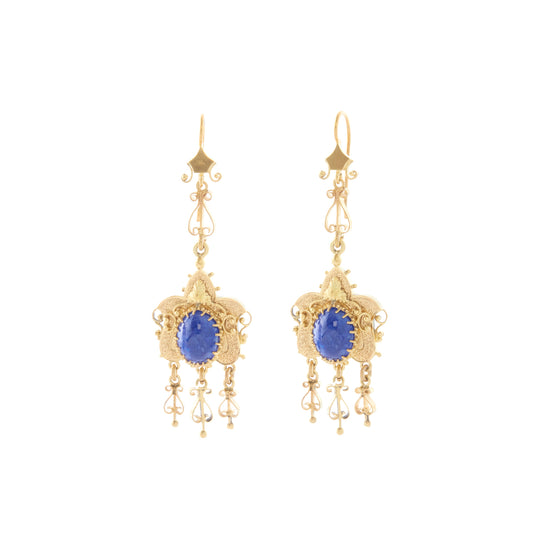 Lapis Lazuli Chandelier Earrings - Main Img