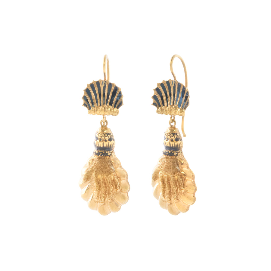 Shell and Hand Earrings