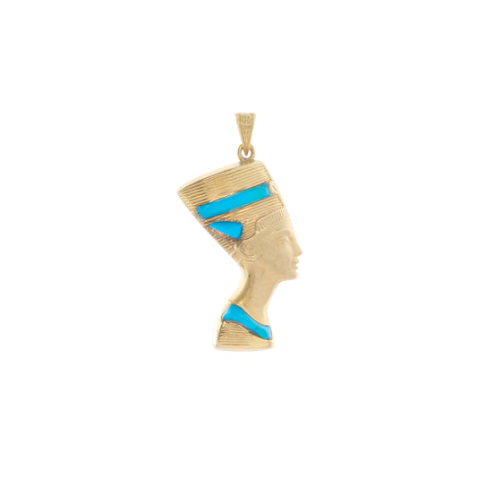 Nefertiti Pendant - Turquoise and Lapis - Main Img