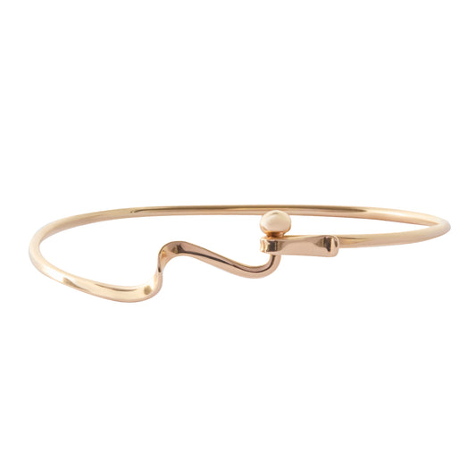 Handmade Wave Bangle Bracelet - Main Img