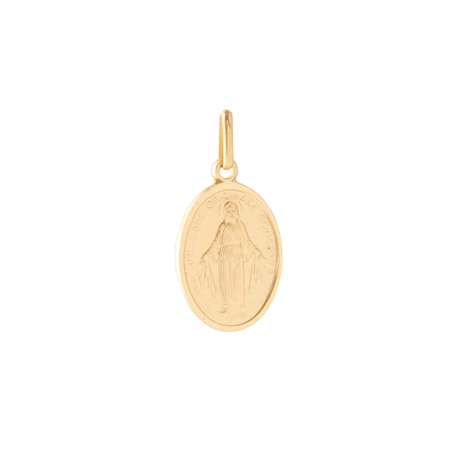 Virgin Mary "Recina Sine Labe" Pendant 14K Yellow Gold