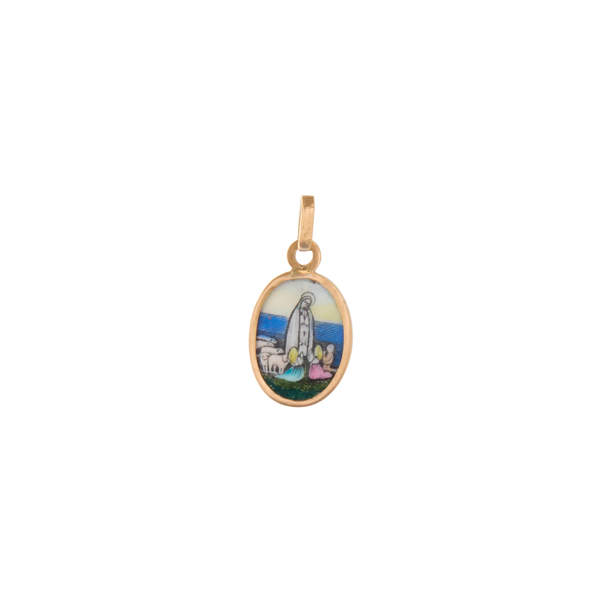 Enamel Lady of Fatima Pendant