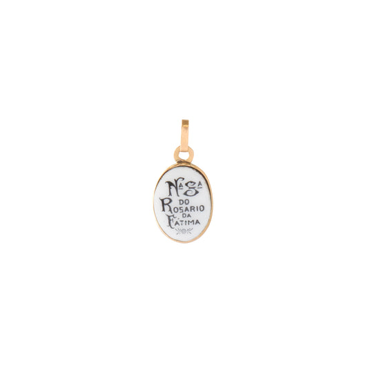 Enamel Lady of Fatima Pendant
