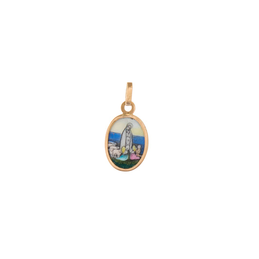 Enamel Lady of Fatima Pendant - Main Img
