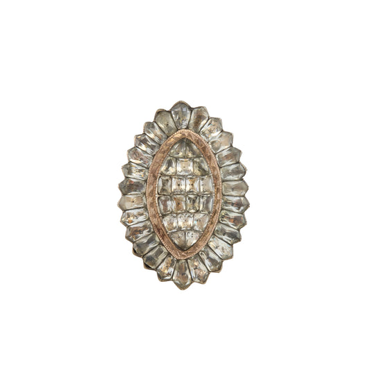 Silver Paste Navette Halo Ring - Main Img