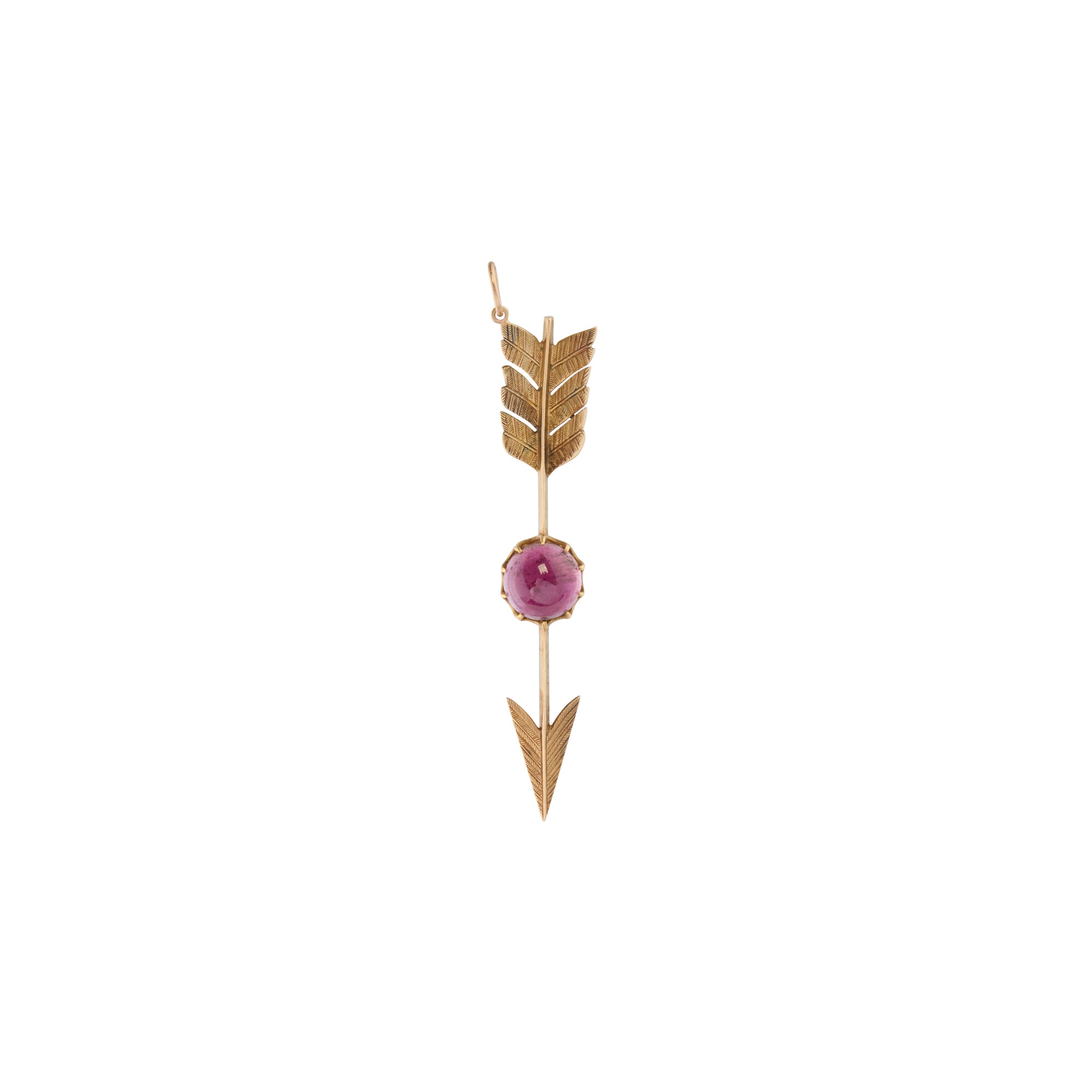 Garnet Cab Arrow Pendant