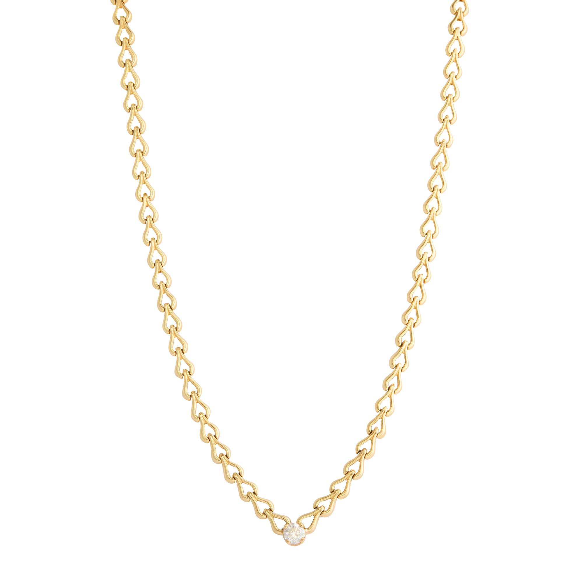 Diamond Open Link Chain Necklace