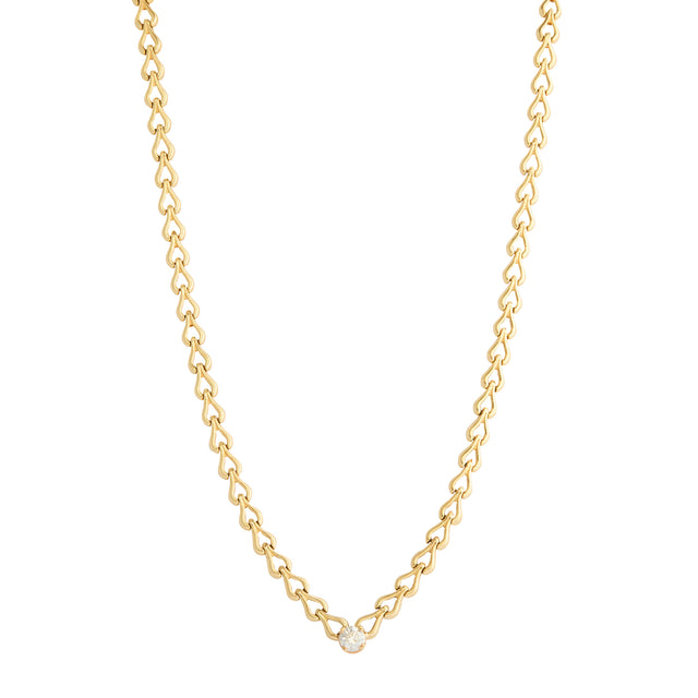 Diamond Open Link Chain Necklace