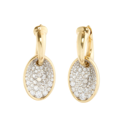 Round Brilliant Cut Diamond Hyper Sine Earrings - Main Img