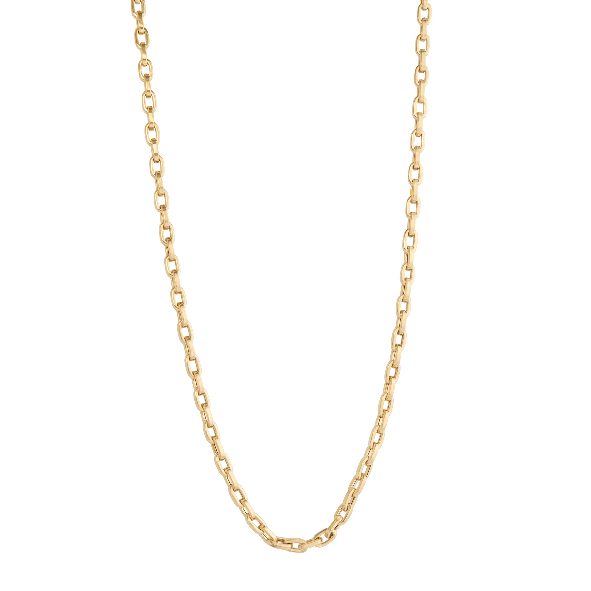 Long Oval Link Chain Necklace