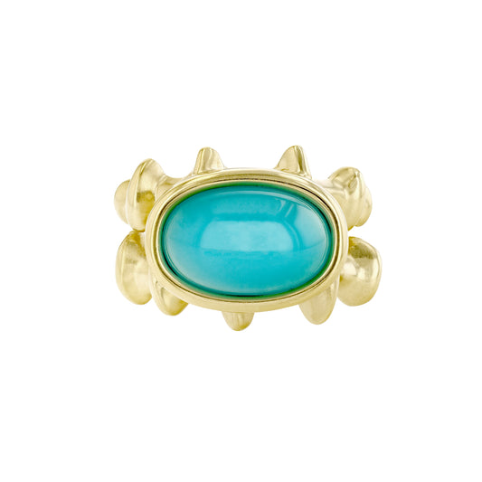 Chrona Demi Ring - Chrysocolla Cabochon