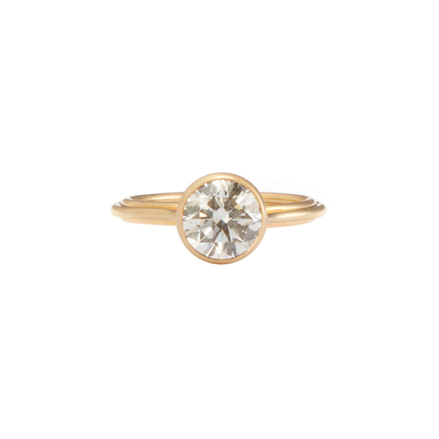 VRAM Round Cut Iris II Ring, front view