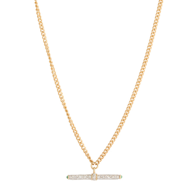 Diamond Tiny T Bar Necklace