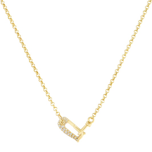 Diamond Lock It Rolo Necklace - Main Img