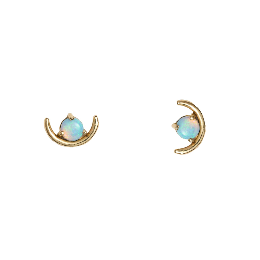 Large Opal Arc Earrings 14K YG