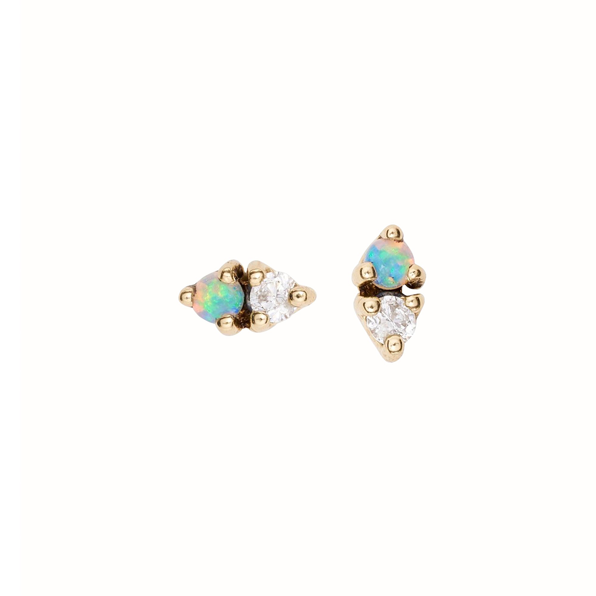 Opal Two Step Earrings