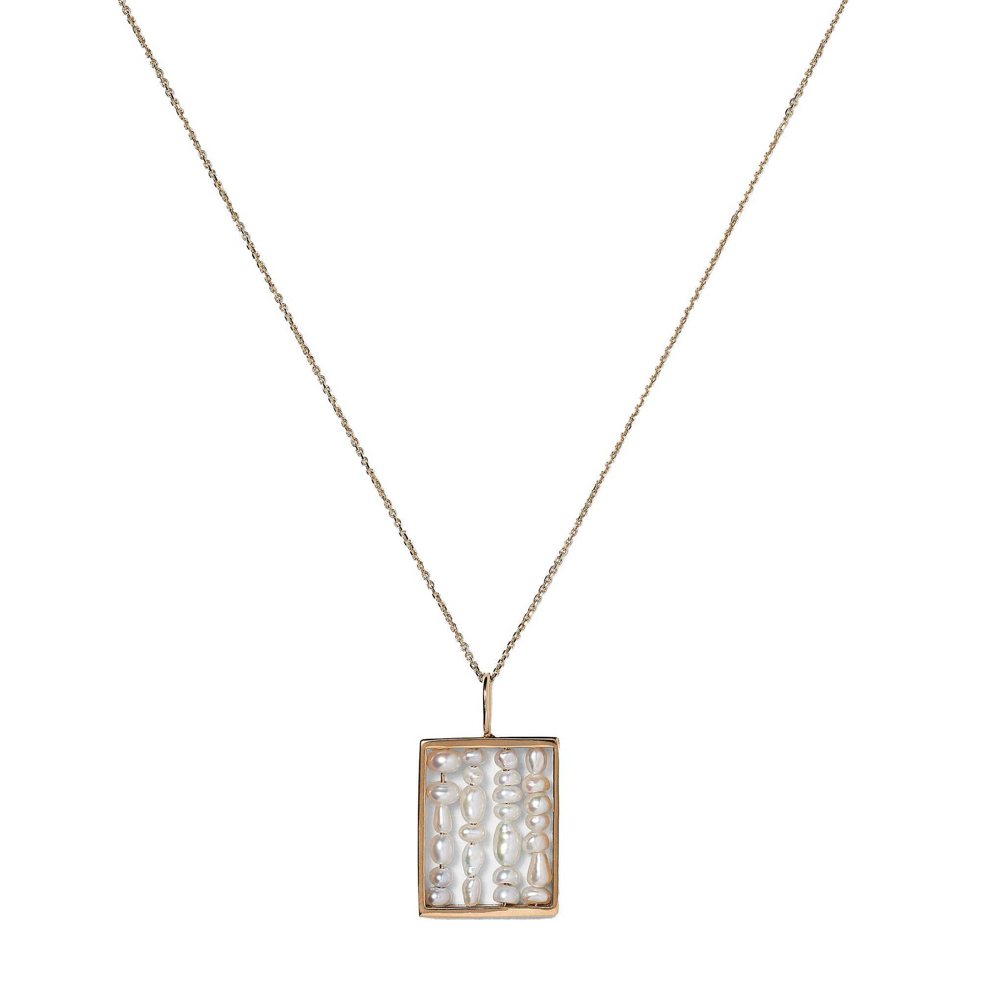 Pearl Small Weaving Pendant Necklace