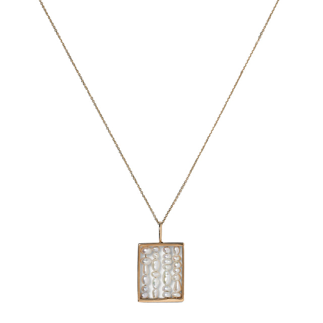 Pearl Small Weaving Pendant Necklace