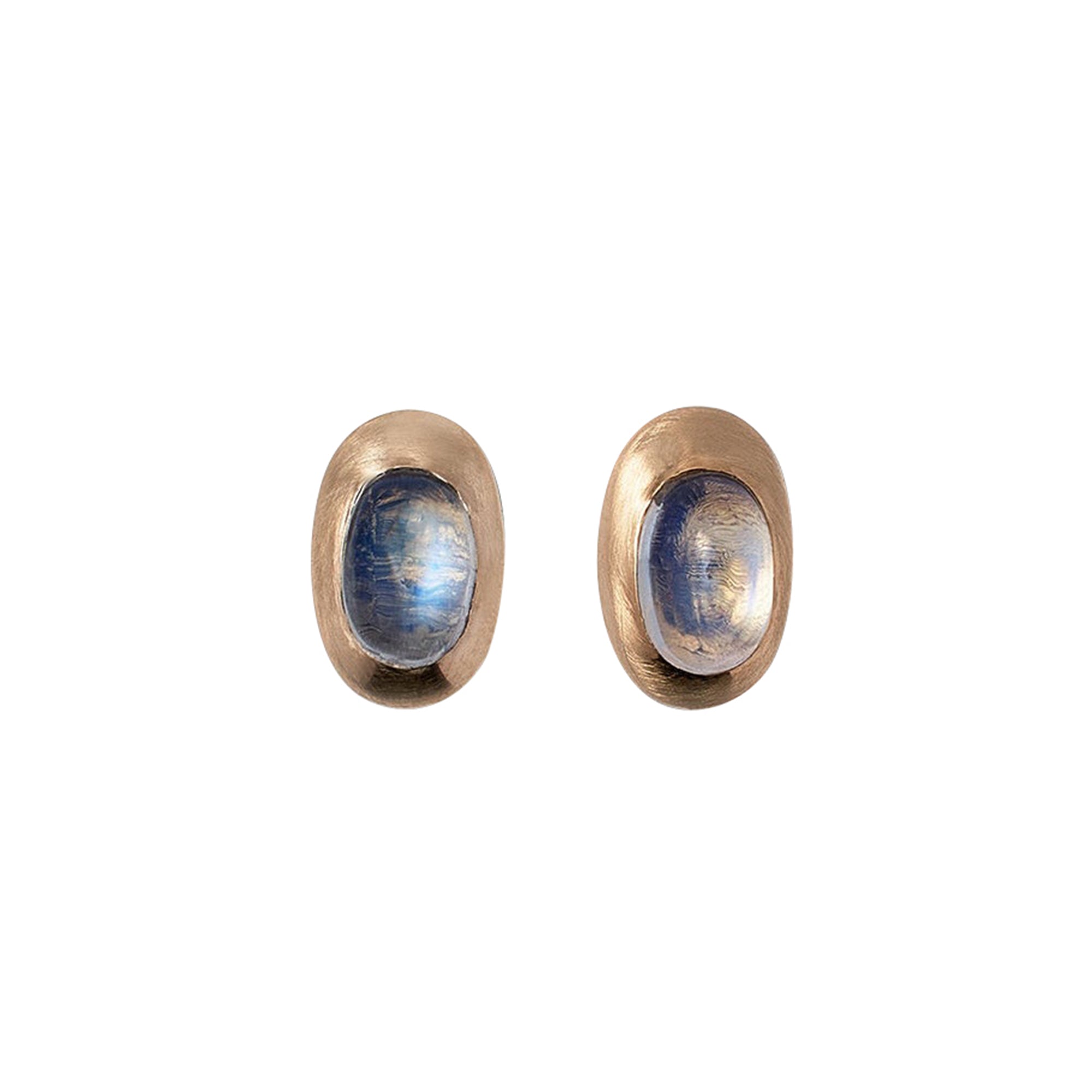 Wwake - Oval Moonstone Tempo Earrings
