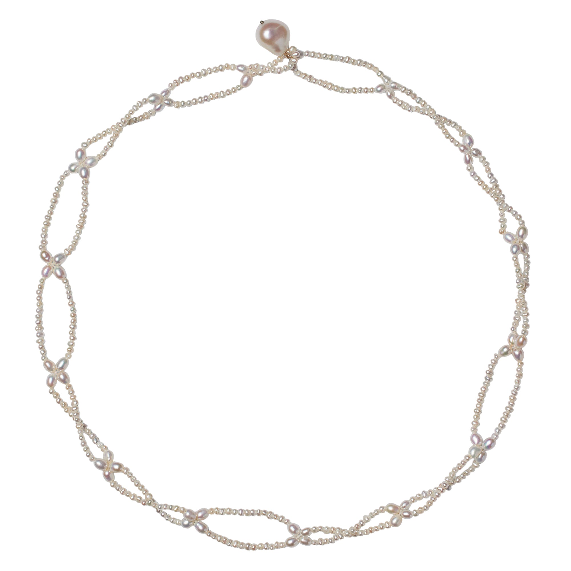 Wwake - Pearl Lariat Necklace