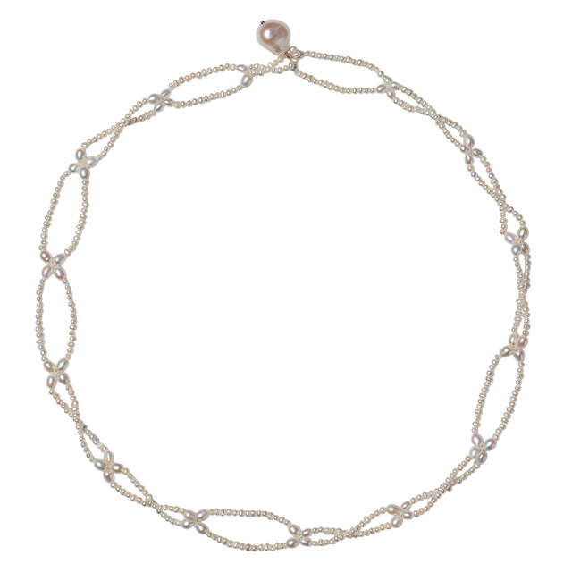 Wwake - Pearl Lariat Necklace