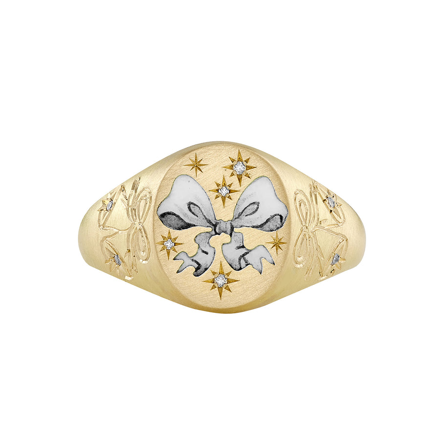 Cece Wedding Bells Rococo Ribbon Ring - Rings - Broken English Jewelry front view