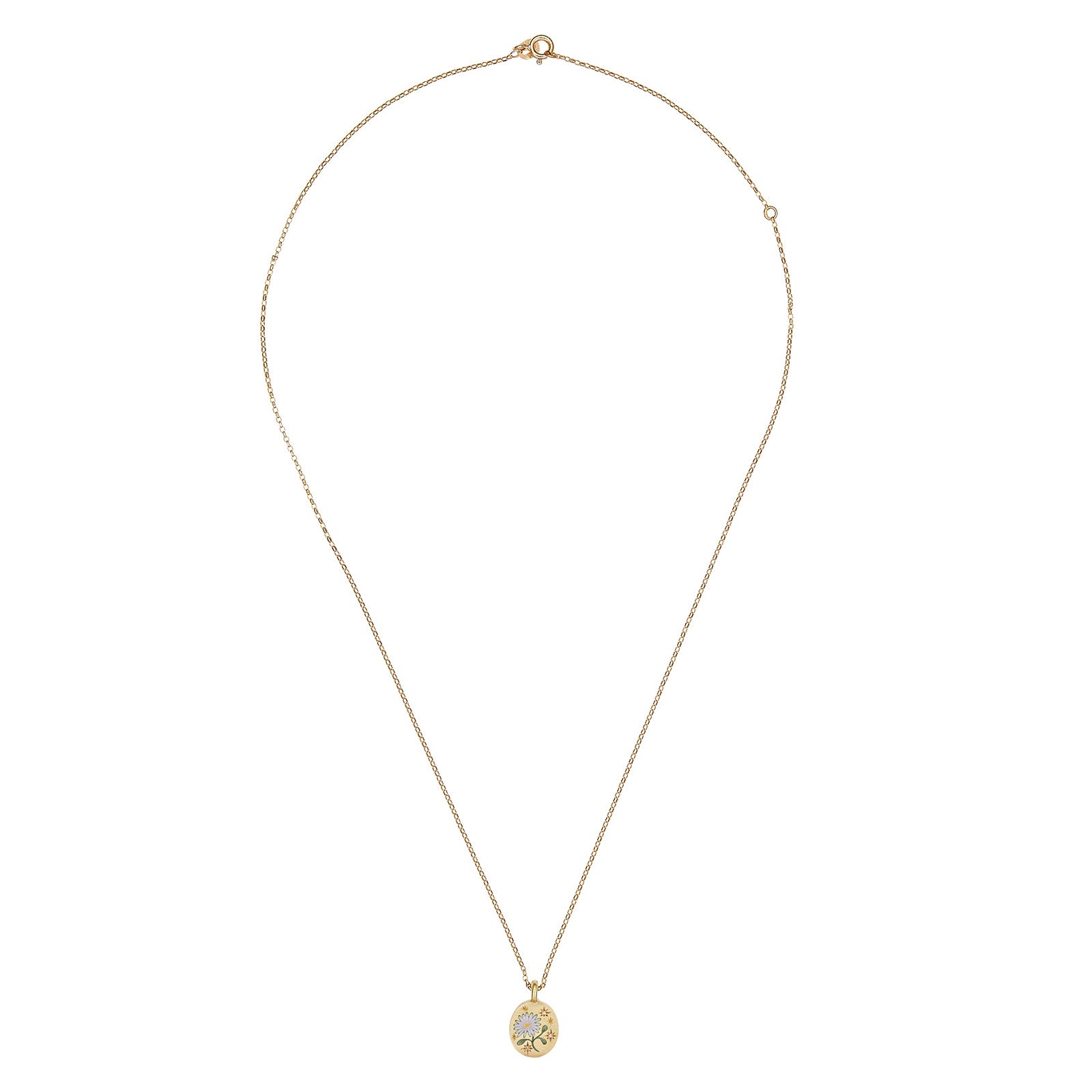 Cece Wild Daisy Pendant Necklace - Necklaces - Broken English Jewelry top view