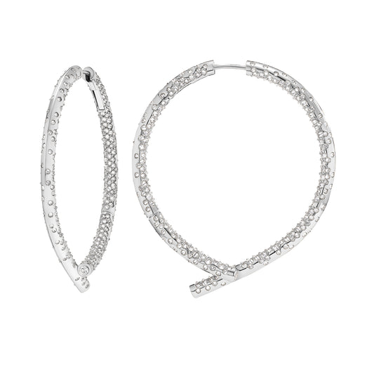 Pave Diamond Oera Orb Earrings - Main Img