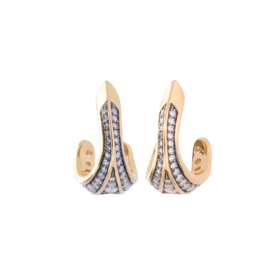 Wishbone Hoops - Yellow Gold