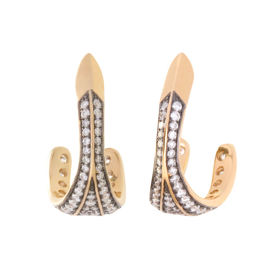 Wishbone Hoops - Yellow Gold - Main Img