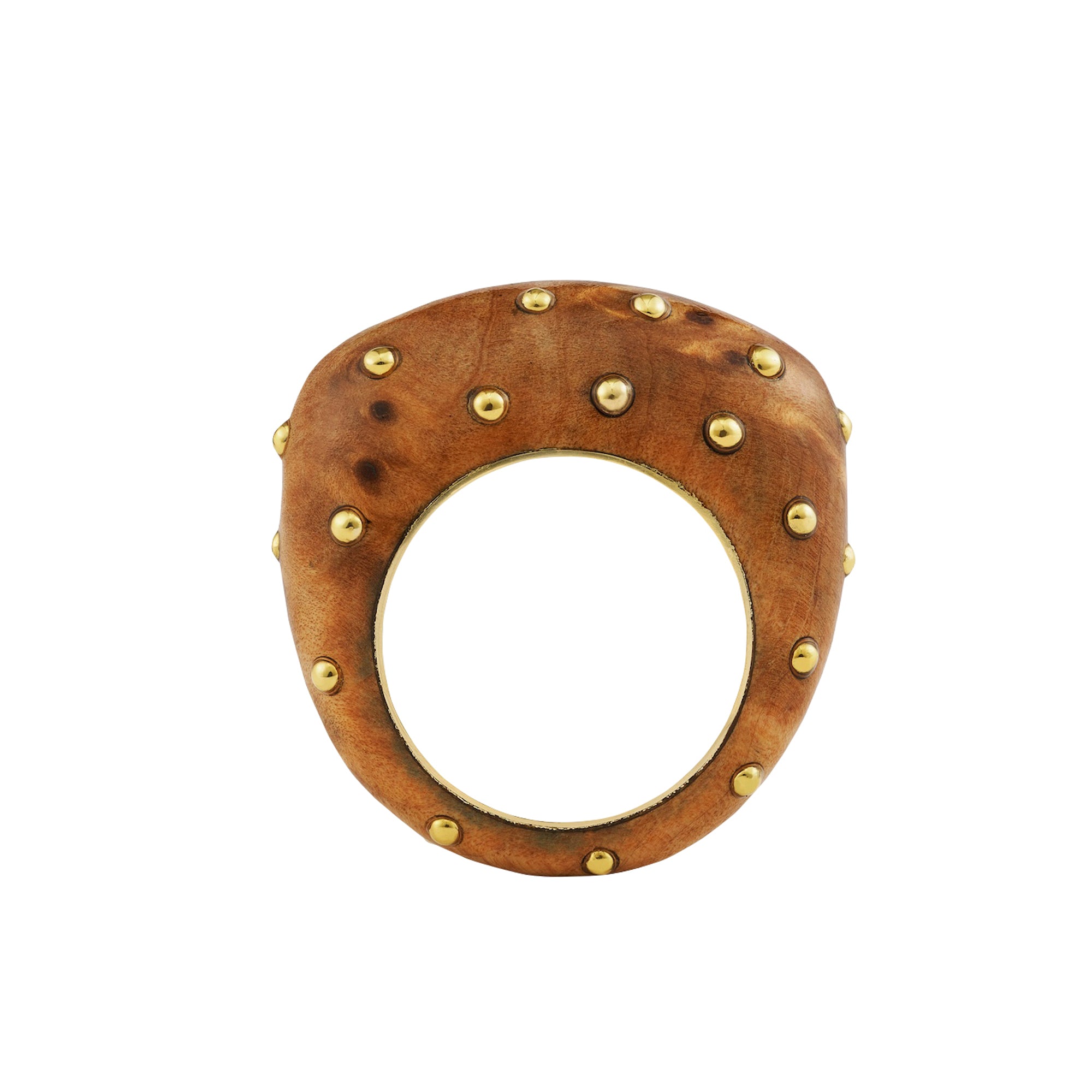 Patcharavipa - Gold Dots Thuya Ring