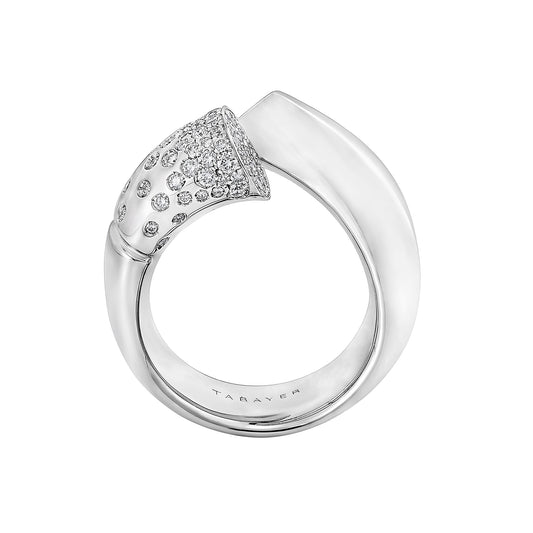 Large Pave Diamond Oera Ring
