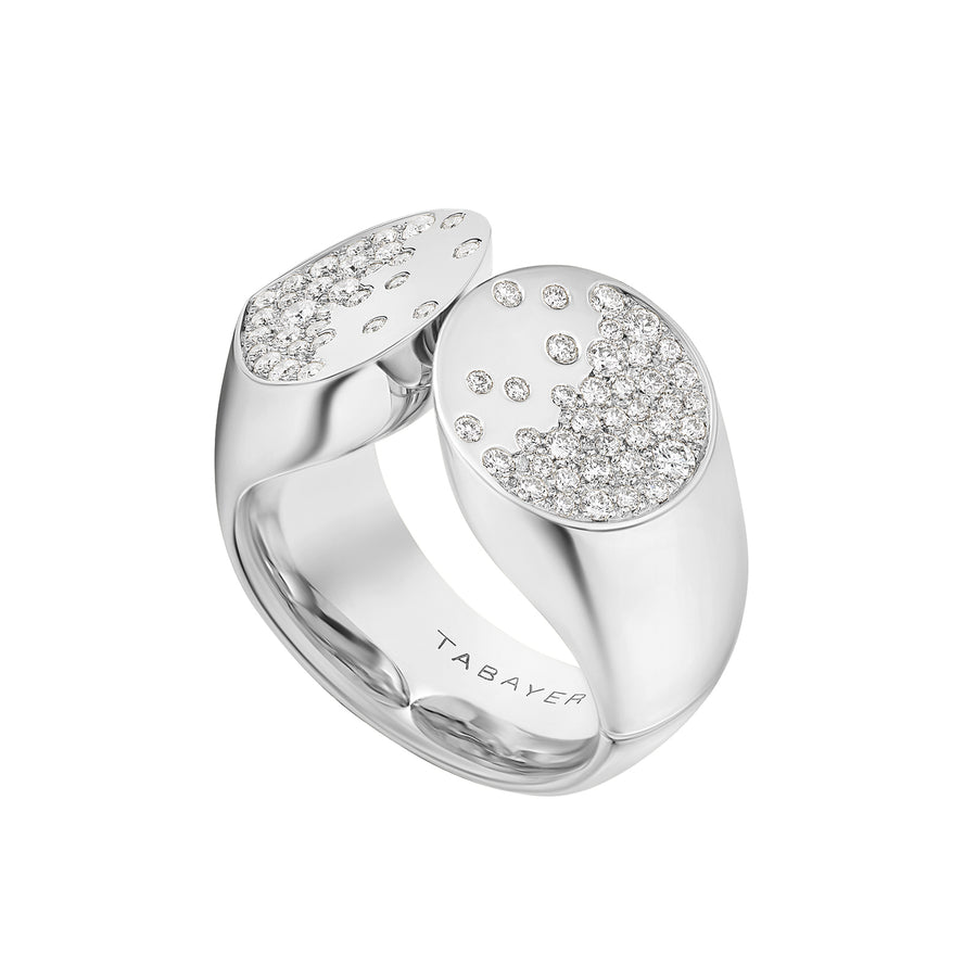 Tabayer Chunky Diamond Oera Ring - Rings - Broken English Jewelry, side angled view