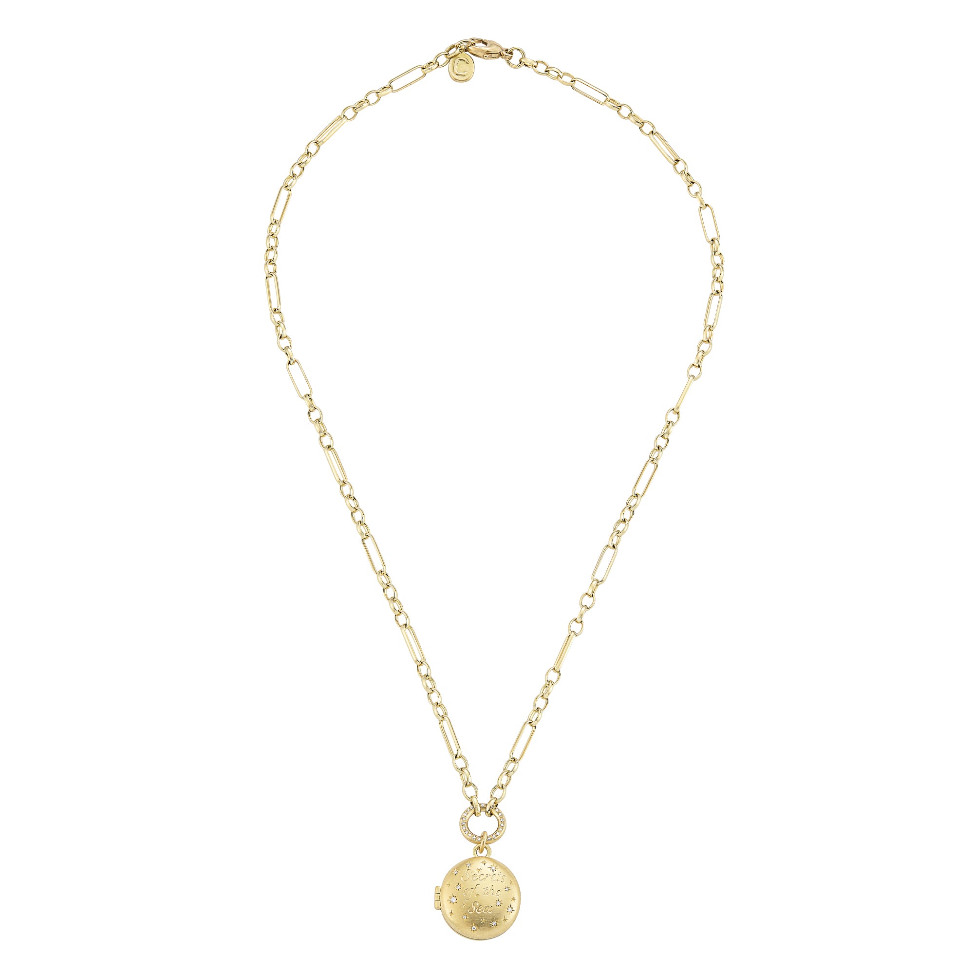 Diamond Secrets of the Sea Locket Necklace