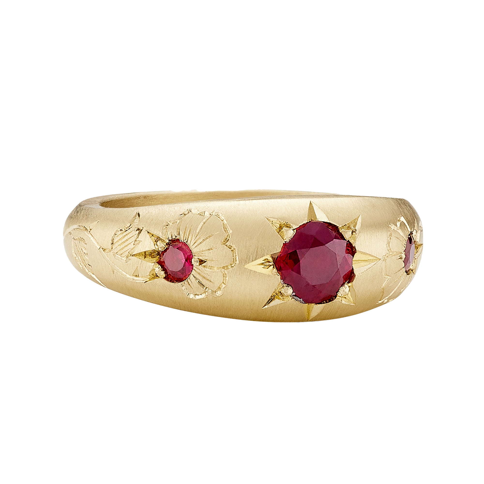 Ruby Wild Rosebud Ring