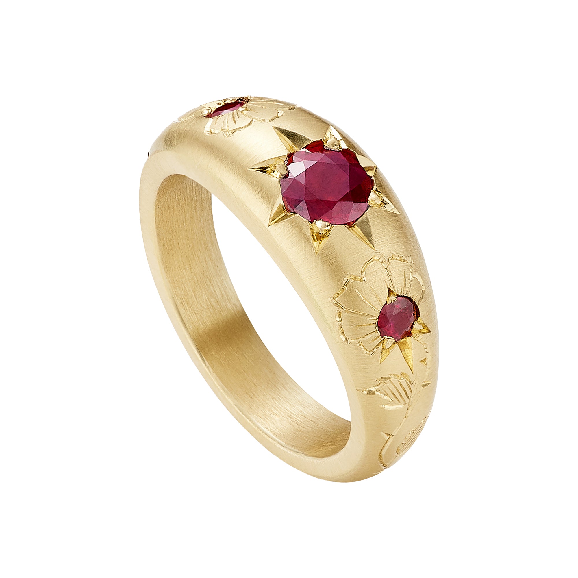 Ruby Wild Rosebud Ring