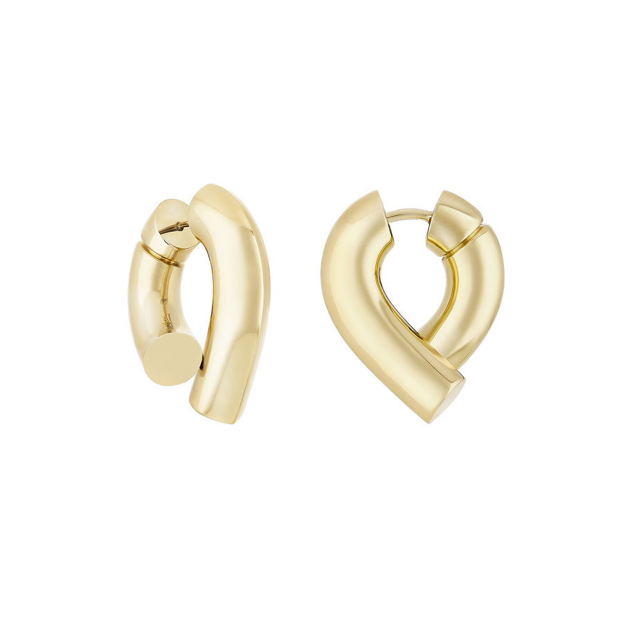 Tabayer Oera Hoop Earrings - Earrings - Broken English Jewelry front and angled view