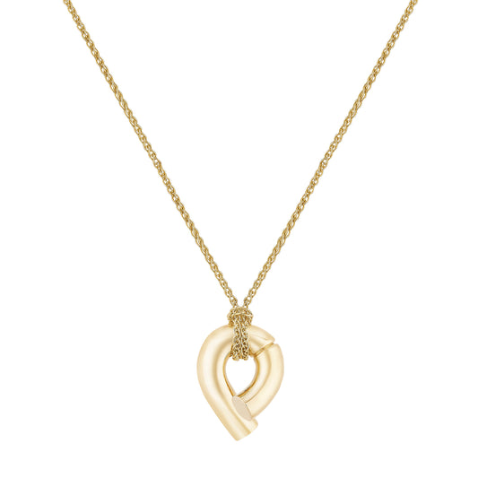Knotted Oera Pendant Necklace - Yellow Gold - Main Img