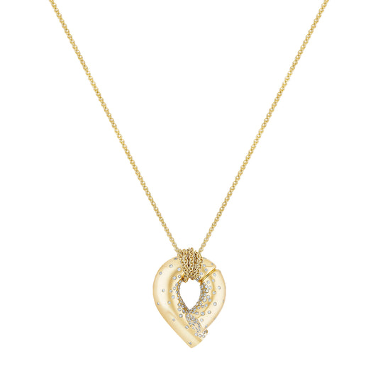 Large Oera Pendant Necklace - Yellow Gold - Main Img