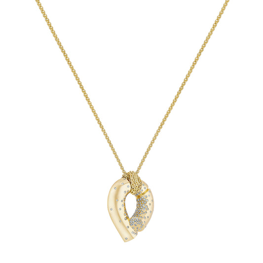 Large Oera Pendant Necklace - Yellow Gold