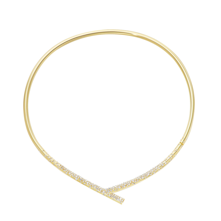 Tabayer Diamond Oera Choker - Necklaces - Broken English Jewelry, top view