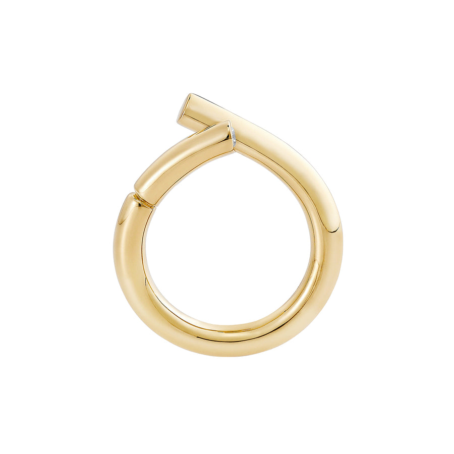 Tabayer Diamond Oera Curve Ring - Rings - Broken English Jewelry, side view
