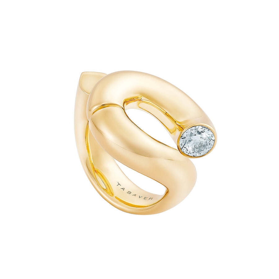 Tabayer Oera Loop Ring - Rings - Broken English Jewelry side angled view