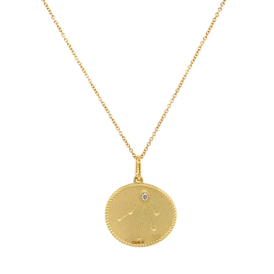 Colette Zodiac Double Sided Necklace - Libra - Necklaces - Broken English Jewelry, back view