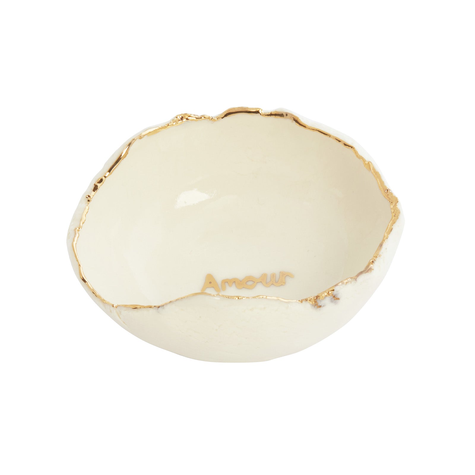 Loquet BE x Loquet x Heidi Bishop Ceramic Dish - "Amour" - Home & Decor - Broken English Jewelry sideview