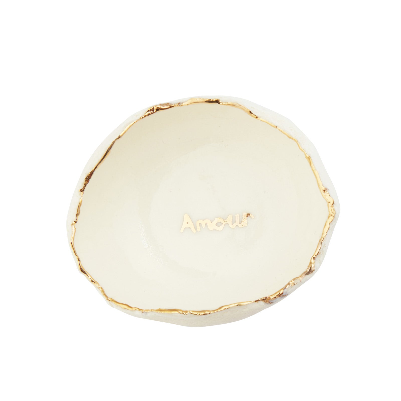 Loquet BE x Loquet x Heidi Bishop Ceramic Dish - "Amour" - Home & Decor - Broken English Jewelry top view