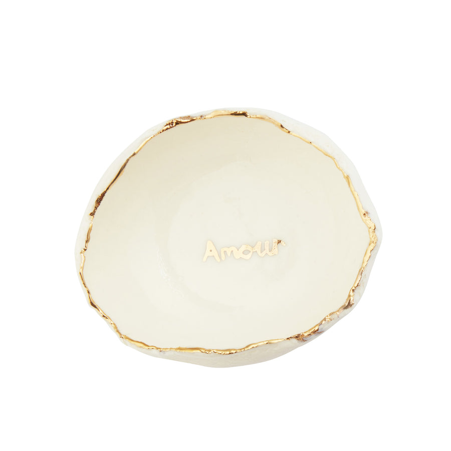 Loquet BE x Loquet x Heidi Bishop Ceramic Dish - "Amour" - Home & Decor - Broken English Jewelry top view