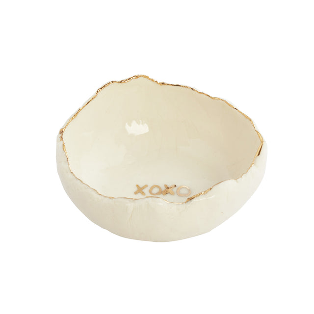 Loquet BE x Loquet x Heidi Bishop Ceramic Dish - "Xoxo" - Home & Decor - Broken English Jewelry side view