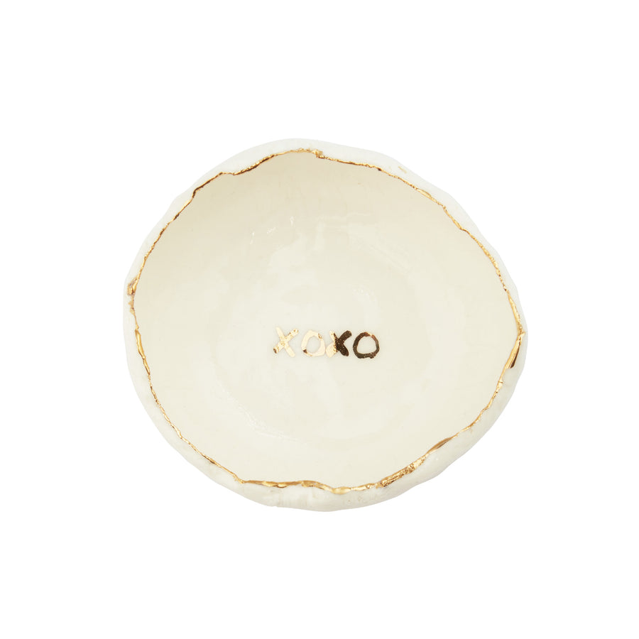 Loquet BE x Loquet x Heidi Bishop Ceramic Dish - "Xoxo" - Home & Decor - Broken English Jewelry top view
