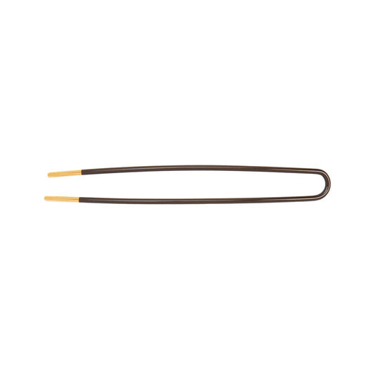 Brown Enamel Gold Plated Hair Pin - Main Img